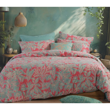 Σετ Σεντόνια Διπλά 4 Τεμαχίων Nef-Nef Charisma Green/Coral 200x270