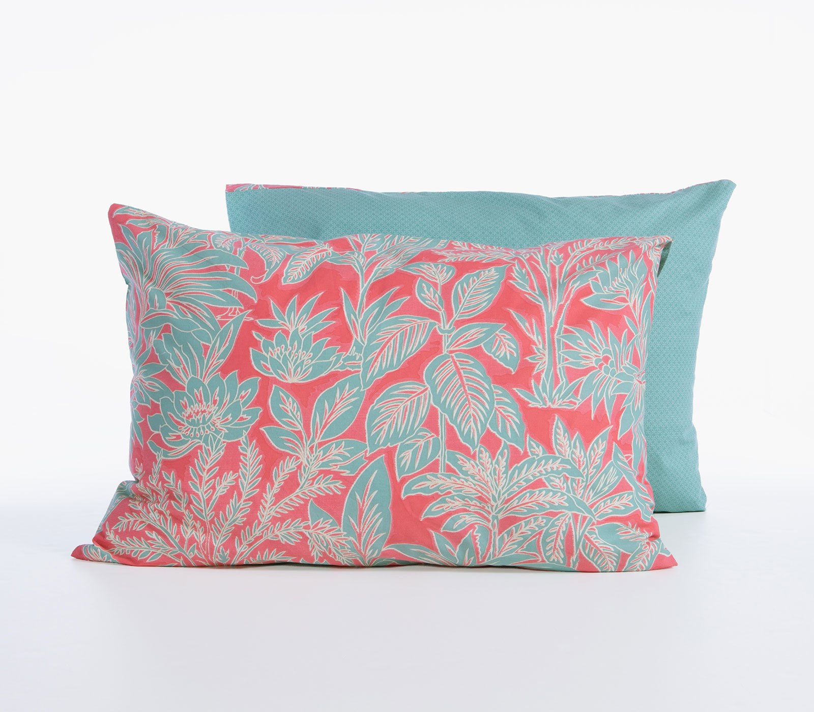 Μαξιλαροθήκη Nef-Nef Charisma Green/Coral 52x72