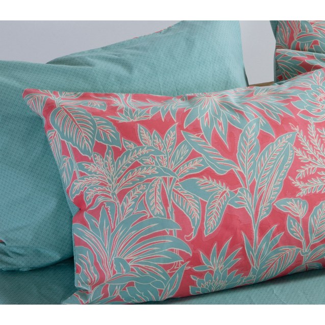 Μαξιλαροθήκη Nef-Nef Charisma Green/Coral 52x72