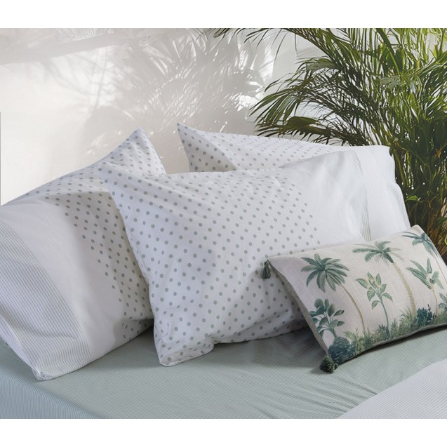 Μαξιλαροθήκη Nef-Nef Donter 26 Ecru/Green 52x72