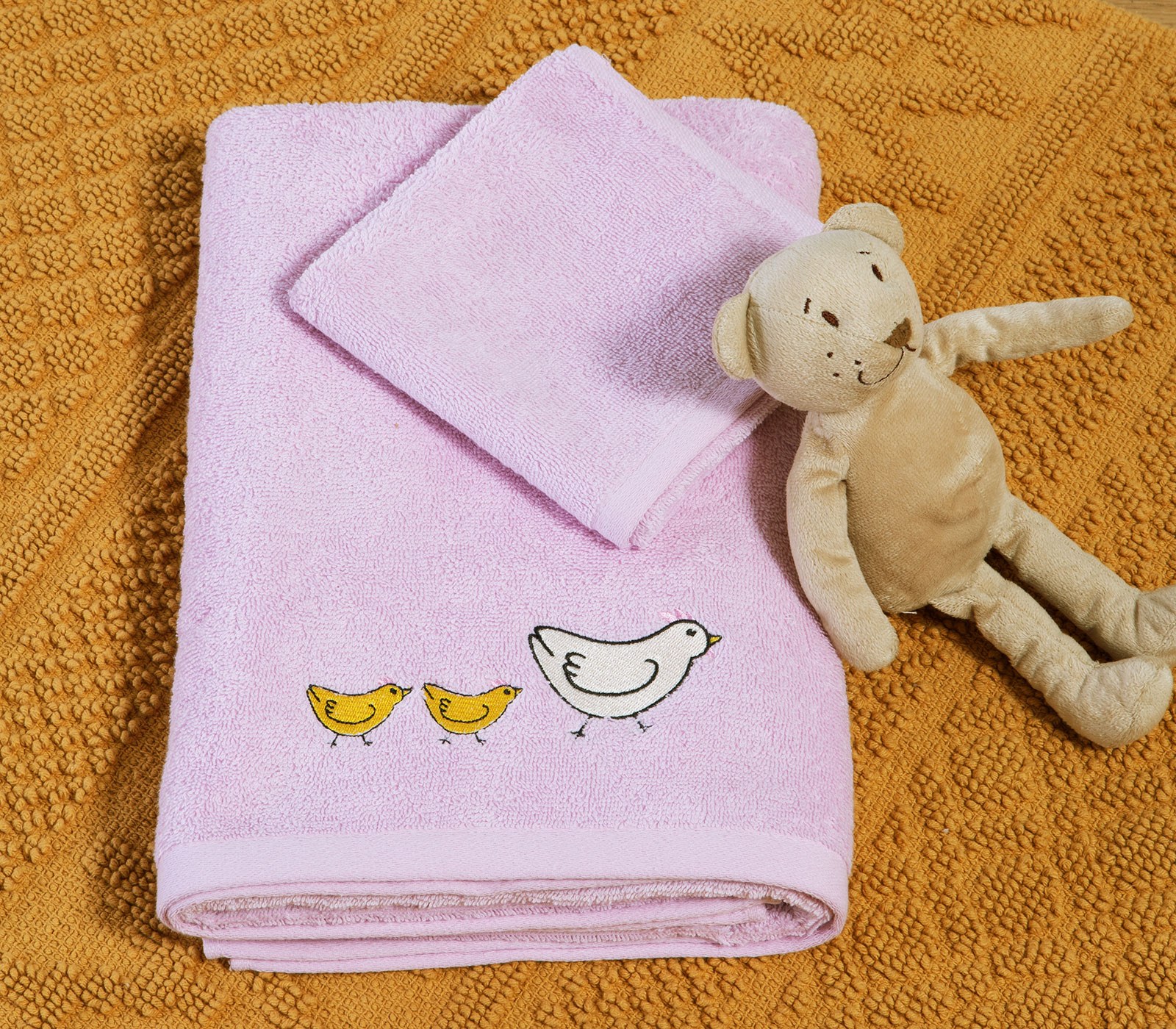 Σετ Βρεφικές Πετσέτες 2 Τεμαχίων Nef-Nef Cute & Sweet Lilac 30x50+70x140