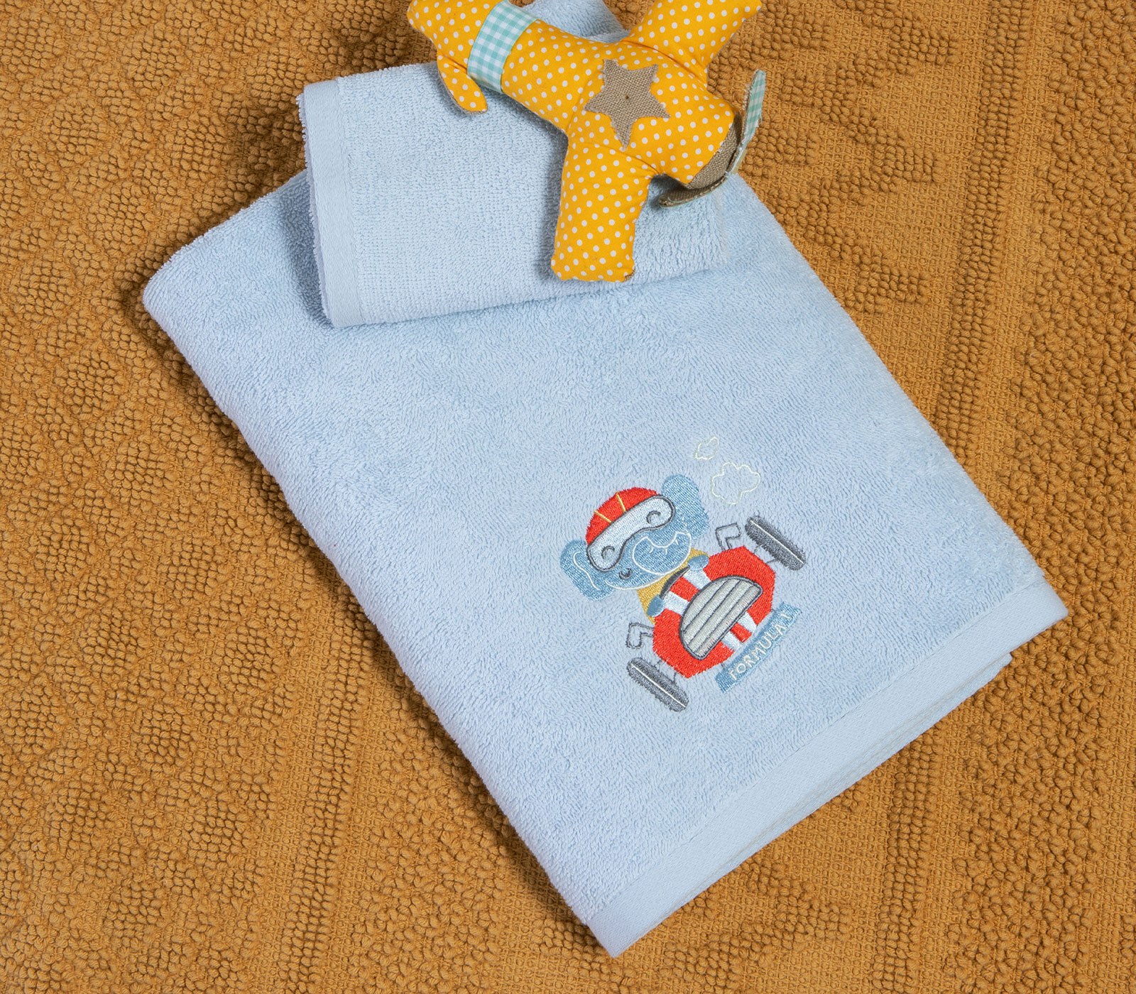 Σετ Βρεφικές Πετσέτες 2 Τεμαχίων Nef-Nef Super Boy L.Blue 30x50+70x140