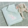 Σετ Βρεφικές Πετσέτες 2 Τεμαχίων Nef-Nef Pic Nic Together Milky Green 30x50+70x140