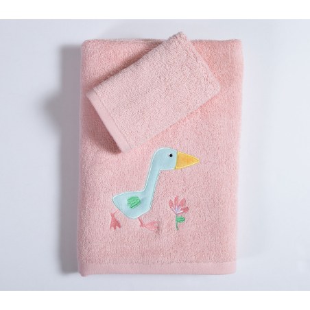 Σετ Βρεφικές Πετσέτες 2 Τεμαχίων Nef-Nef Spring Happiness Pink 30x50+70x140