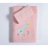 Σετ Βρεφικές Πετσέτες 2 Τεμαχίων Nef-Nef Spring Happiness Pink 30x50+70x140