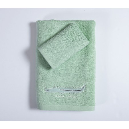 Σετ Βρεφικές Πετσέτες 2 Τεμαχίων Nef-Nef Savana Cameo Green 30x50+70x140