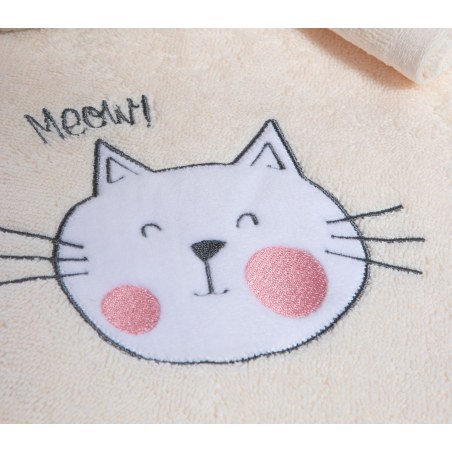 Σετ Παιδικές Πετσέτες 2 Τεμαχίων Nef-Nef Cat Life Ecru 30x50+70x140