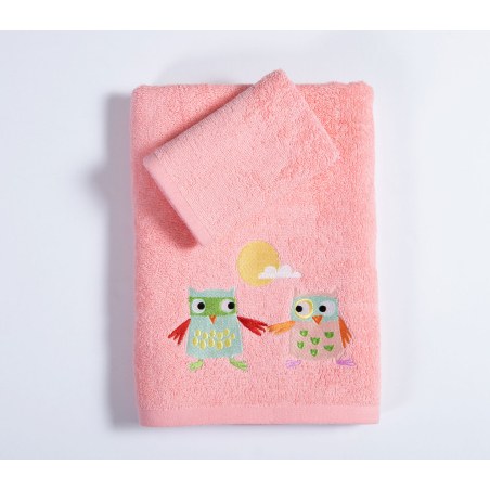 Σετ Παιδικές Πετσέτες 2 Τεμαχίων Nef-Nef Birds Mania Blossom Peach 30x50+70x140
