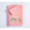 Σετ Παιδικές Πετσέτες 2 Τεμαχίων Nef-Nef Birds Mania Blossom Peach 30x50+70x140
