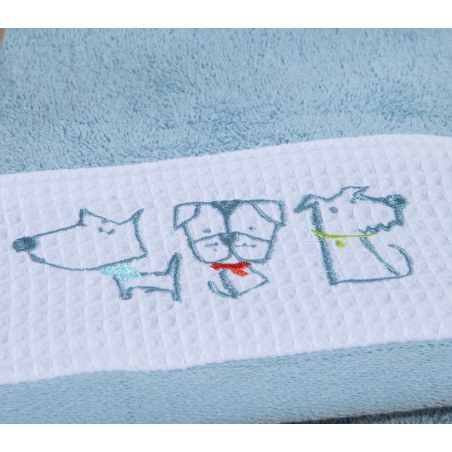 Σετ Παιδικές Πετσέτες 2 Τεμαχίων Nef-Nef Dog Life Blue 30x50+70x140