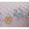 Παιδικό Κουβερλί Μονό Nef-Nef Cat Life Ecru/Pink 180x240