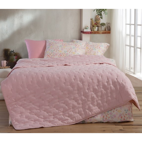Παιδικό Κουβερλί Μονό Nef-Nef Special Flower Pink 180x240