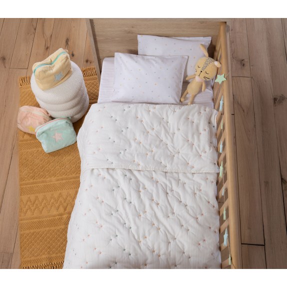 Βρεφικό Κουβερλί Nef-Nef Happy Ecru 110x150