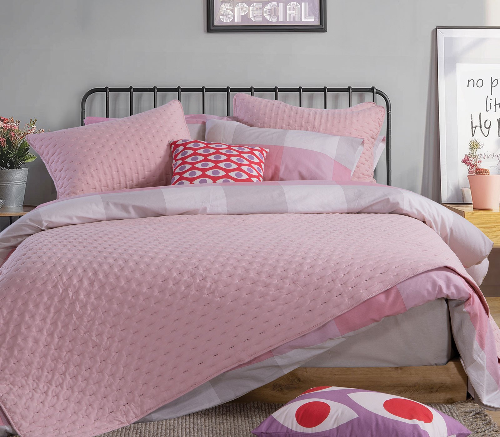 Κουβερλί Υπέρδιπλο Nef-Nef Adelle Rose 230x240