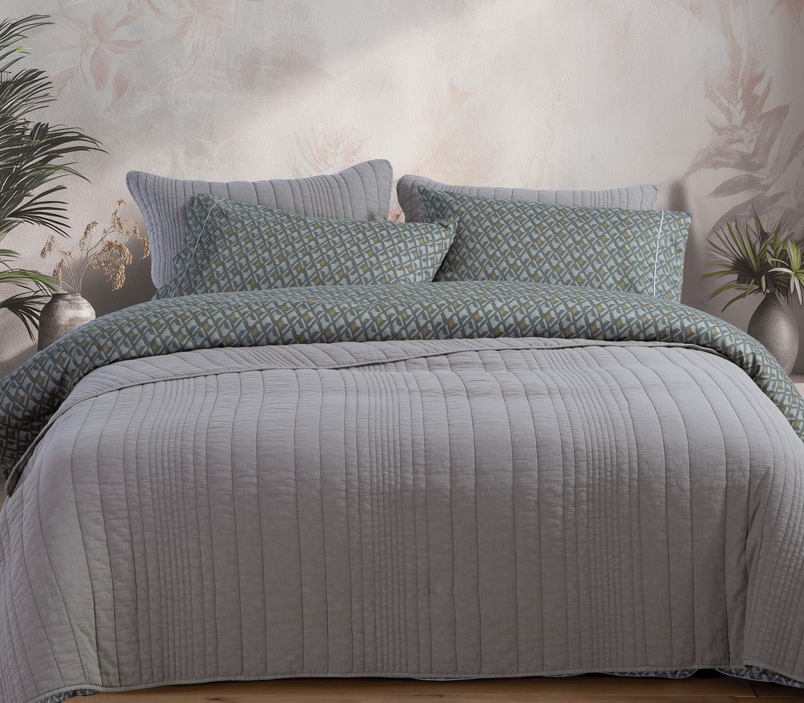 Κουβερλί Υπέρδιπλο Nef-Nef Ecstatic Grey 230x240