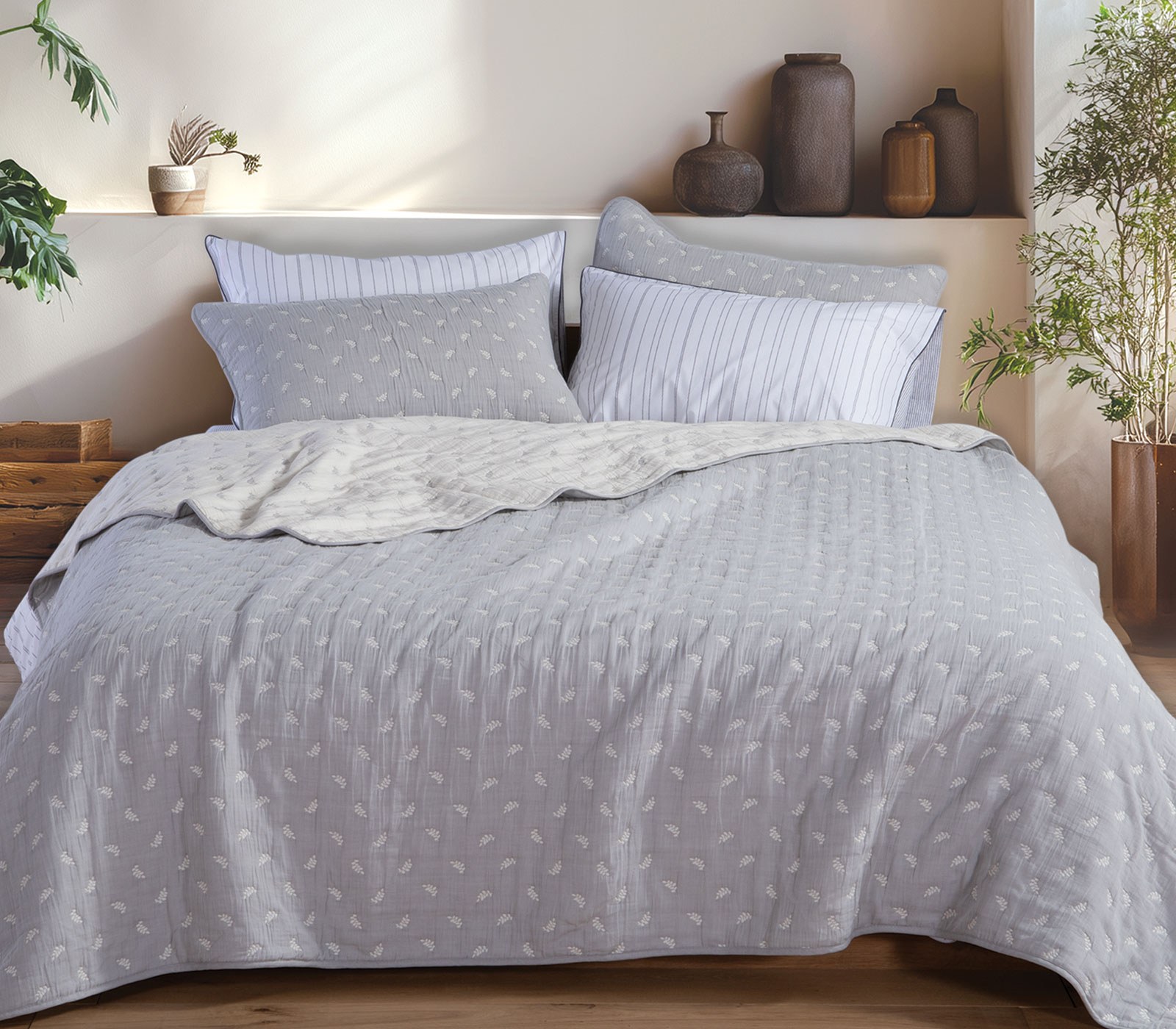 Κουβερλί Υπέρδιπλο Nef-Nef Surreal Grey 230x240