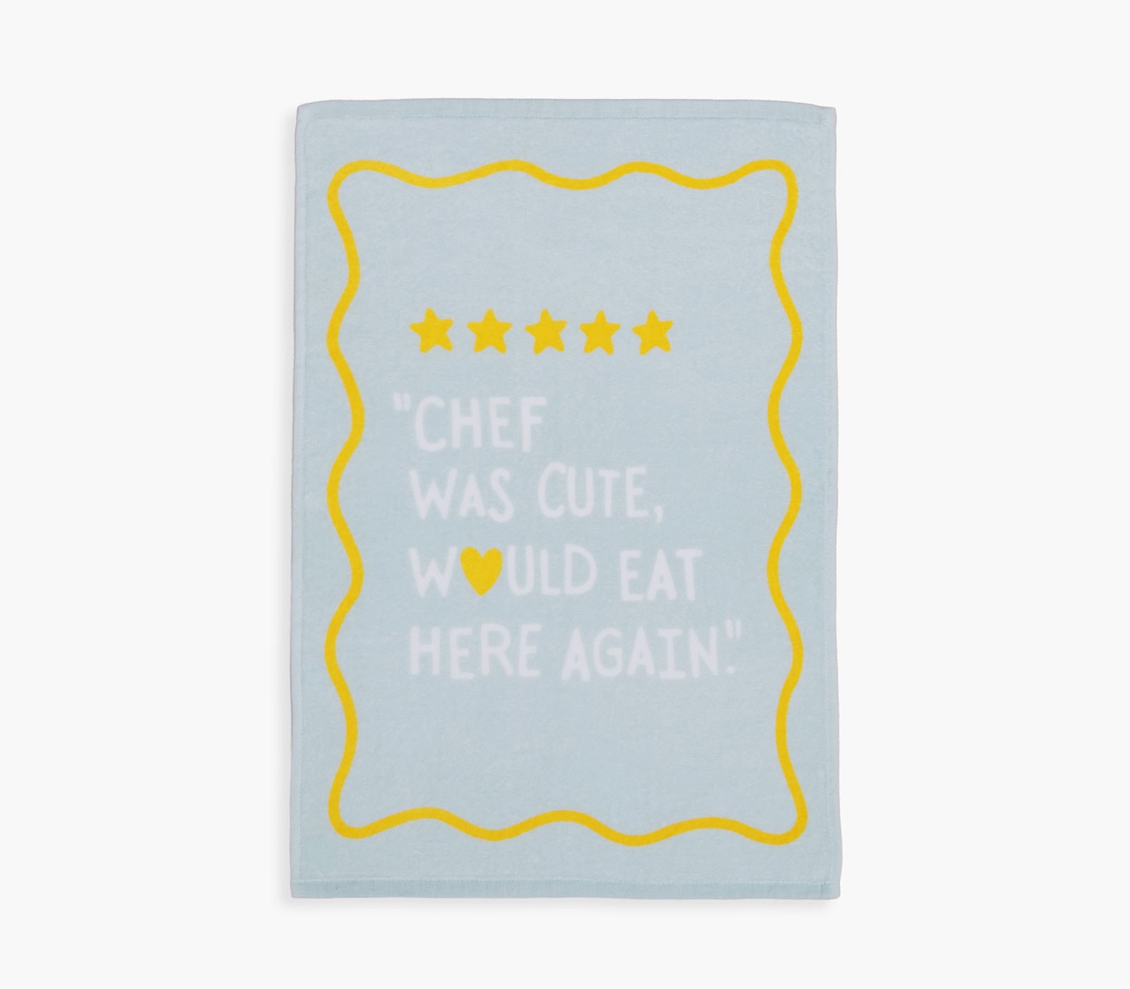 Ποτηρόπανο Βελουτέ Nef-Nef Chef Was Cute Cyan 40x60