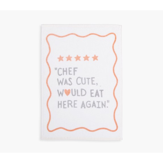 Ποτηρόπανο Βελουτέ Nef-Nef Chef Was Cute Ecru 40x60