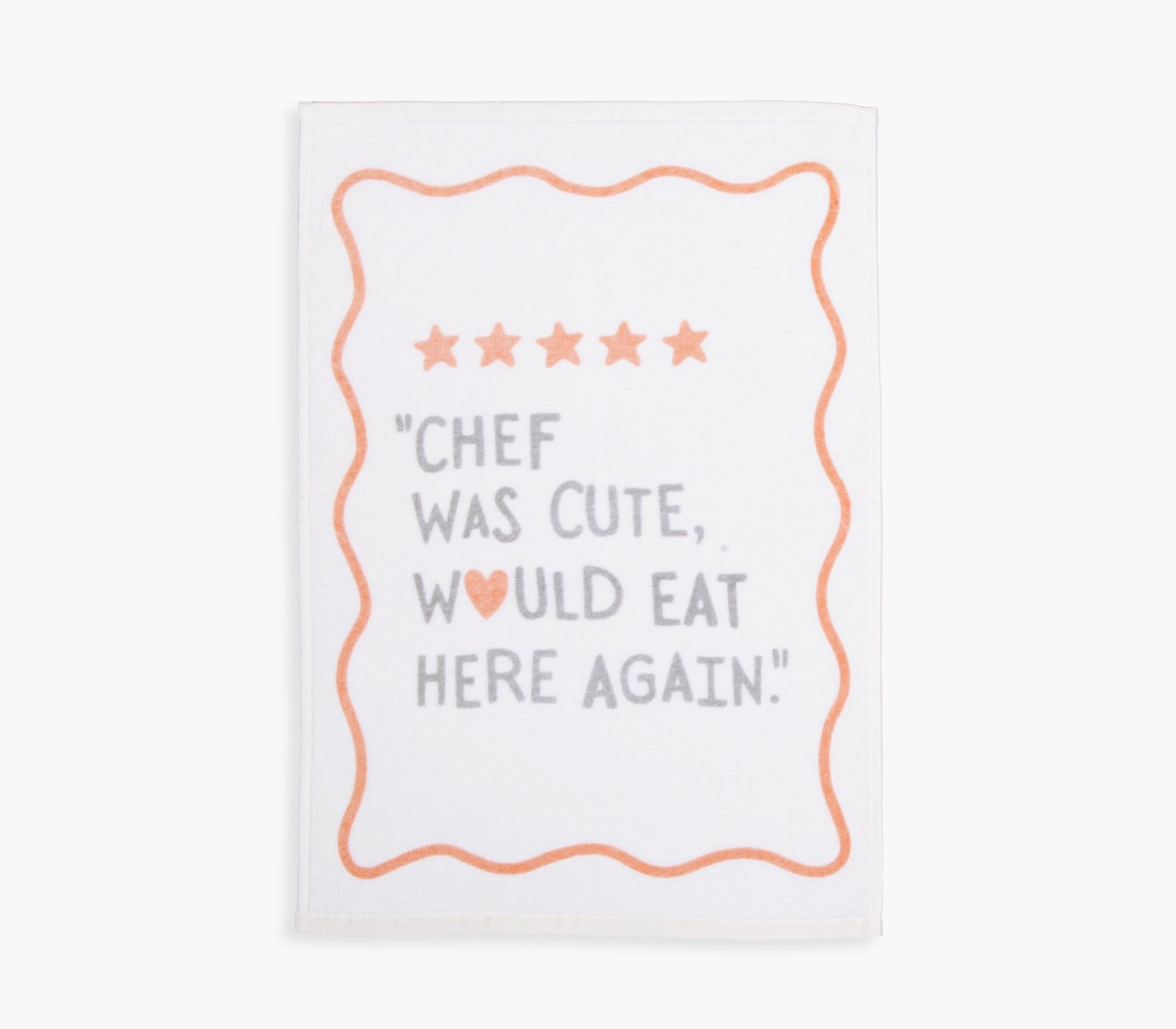 Ποτηρόπανο Βελουτέ Nef-Nef Chef Was Cute Ecru 40x60