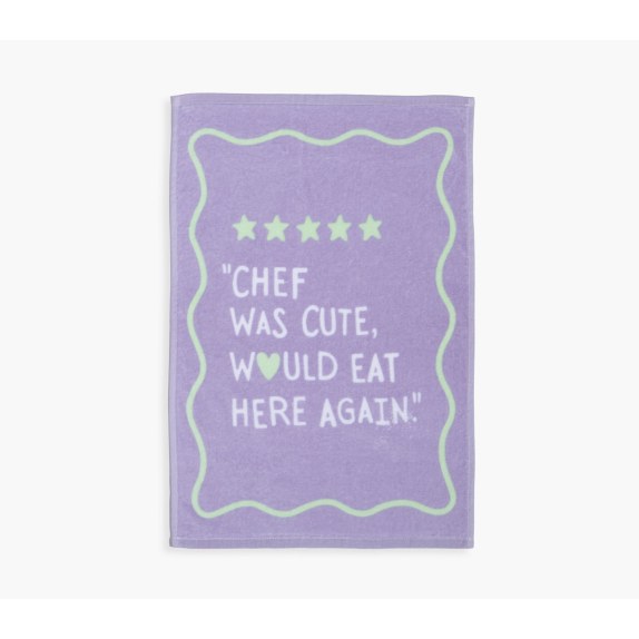 Ποτηρόπανο Βελουτέ Nef-Nef Chef Was Cute Mauve 40x60