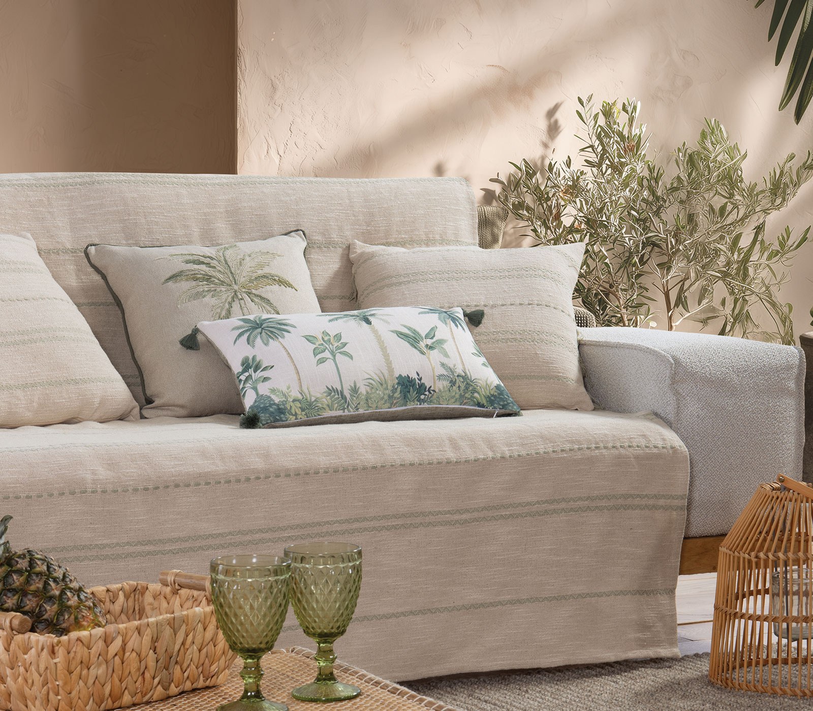 Ριχτάρι Τετραθέσιου Nef-Nef Bleeze Natural/Mint 180x350