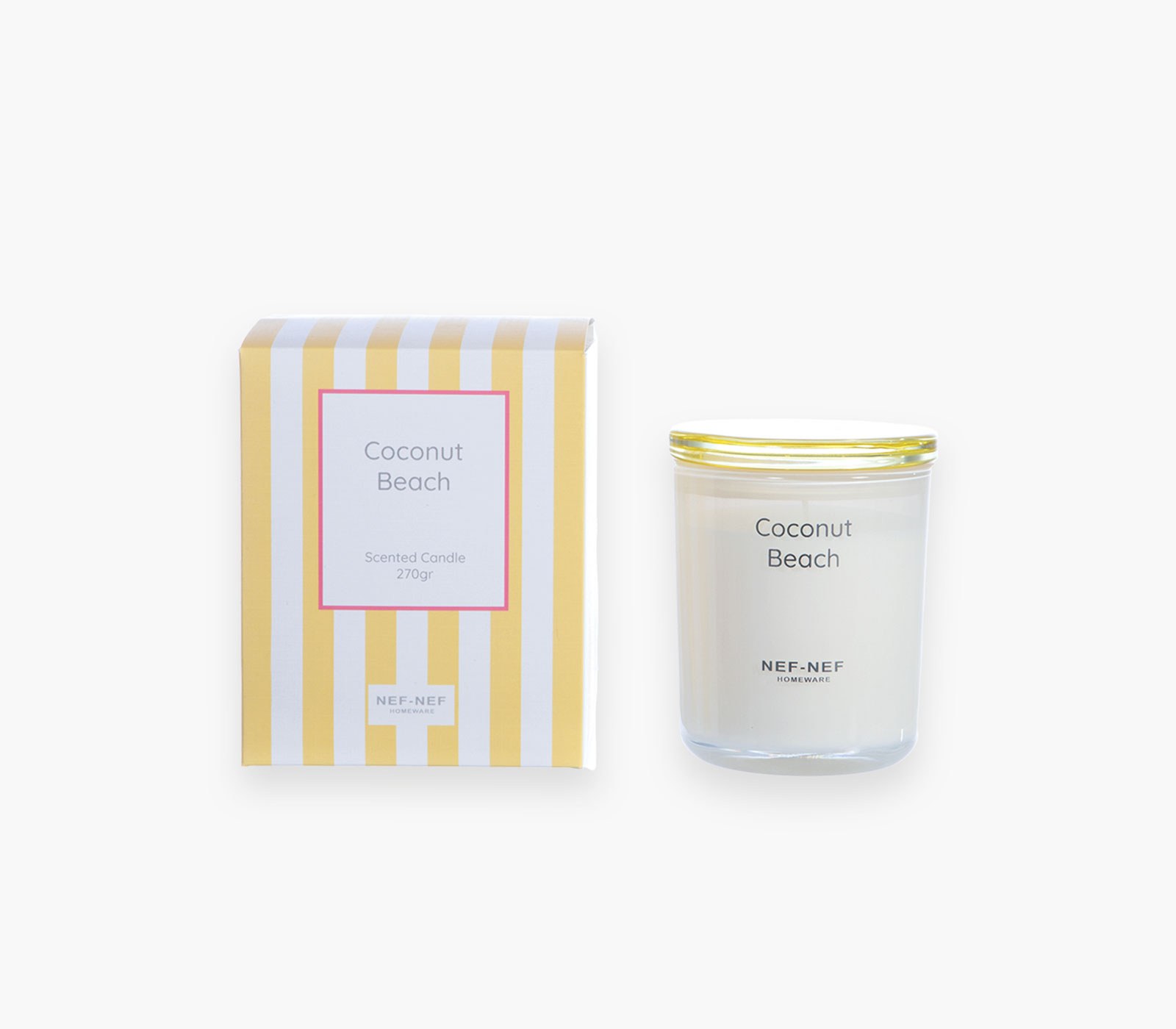 Αρωματικό Κερί Nef-Nef Coconut Beach Yellow 270 gr