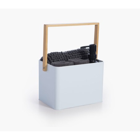 Σετ Μπάνιου σε Μεταλικό Καλάθι Nef-Nef Storage White