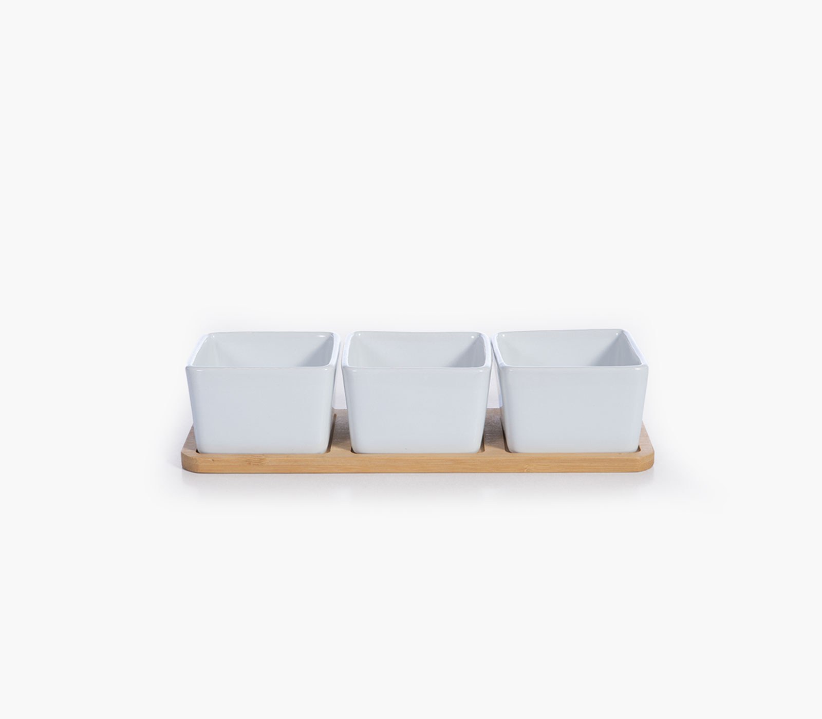 Σετ Μπώλ με Δίσκο Nef-Nef Sage White 3x(27,8x9,5x6,6)