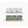 Σετ Μπώλ με Δίσκο Nef-Nef Sage White 3x(27,8x9,5x6,6)