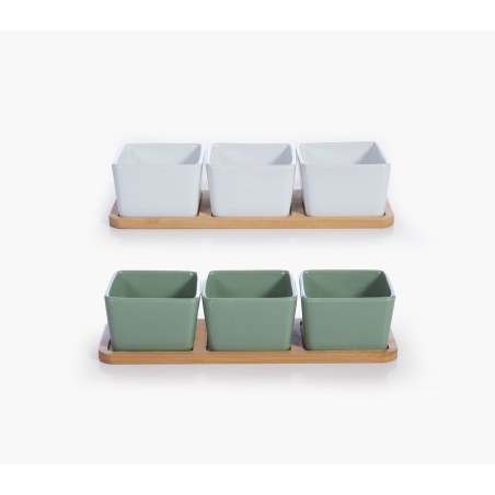 Σετ Μπώλ με Δίσκο Nef-Nef Sage Green 3x(27,8x9,5x6,6)
