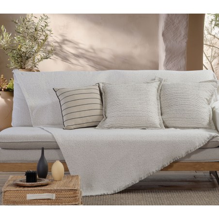 Ριχτάρι Πολυθρόνας Nef-Nef Malta 26 Ecru/Black 170x180