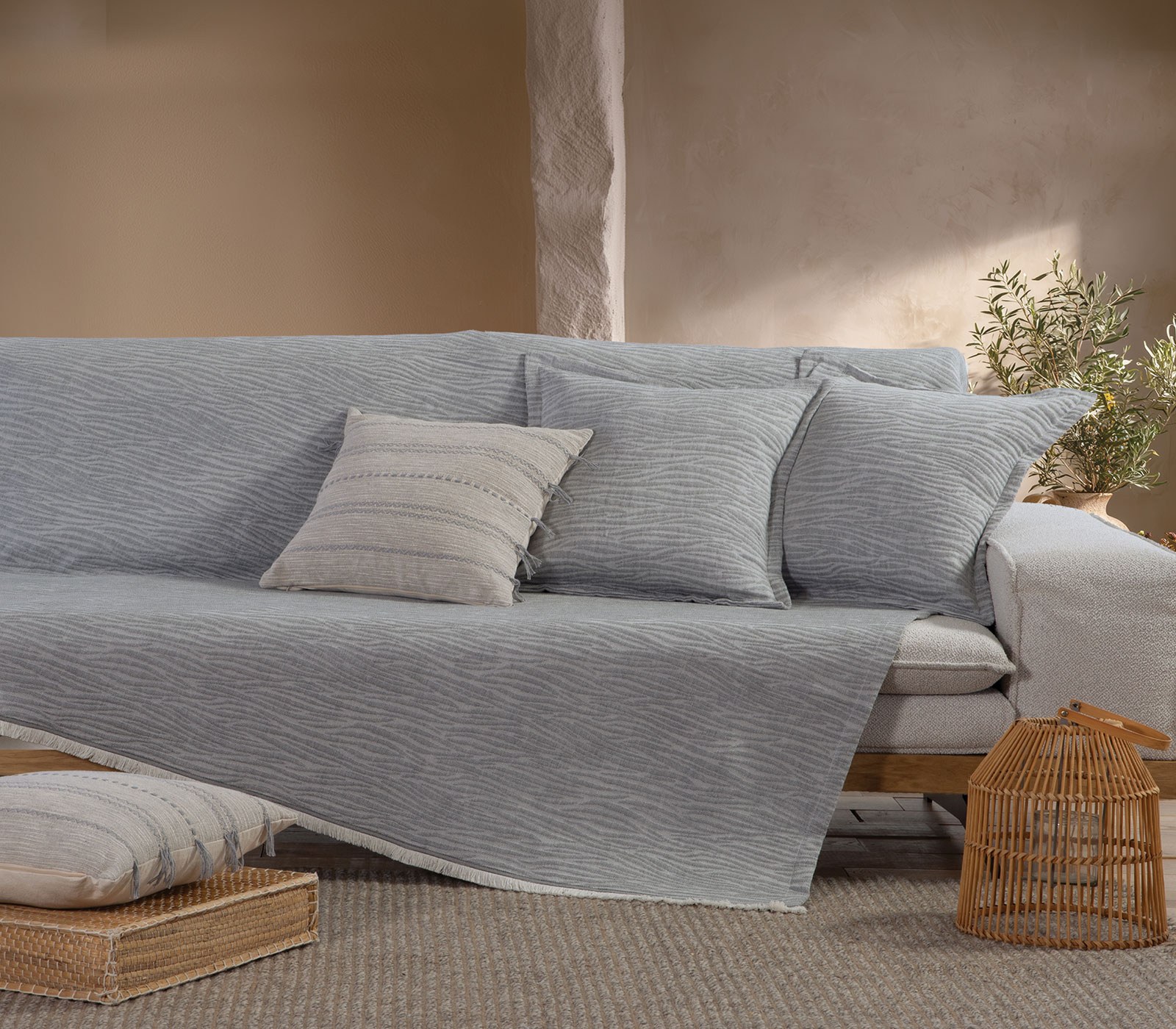 Ριχτάρι Διθέσιου Nef-Nef Zebra Grey 170x250