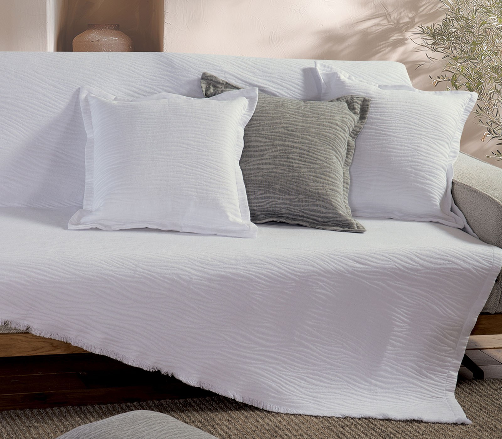 Ριχτάρι Τριθέσιου Nef-Nef Zebra White 170x300