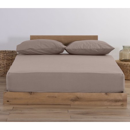 Σεντόνι Μονό Με Λάστιχο Nef-Nef Jersey 1185-Mocca 100x200+30
