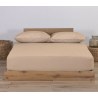 Σεντόνι Διπλό με Λάστιχο Nef-Nef Jersey 730-Beige 140x200+30