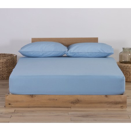 Σεντόνι King Size με Λάστιχο Nef-Nef Jersey L.Blue 180x200+35