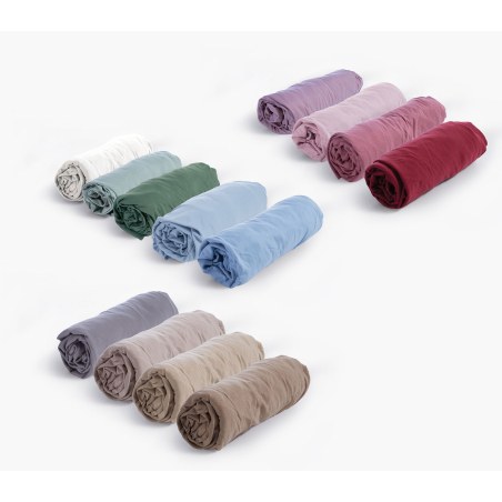 Σεντόνι King Size με Λάστιχο Nef-Nef Jersey L.Blue 180x200+35