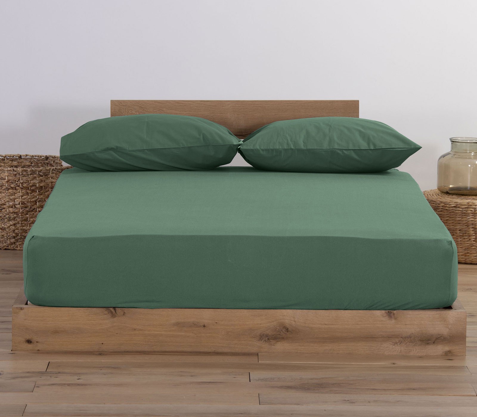 Σεντόνι King Size με Λάστιχο Nef-Nef Jersey 1172-Green 180x200+35