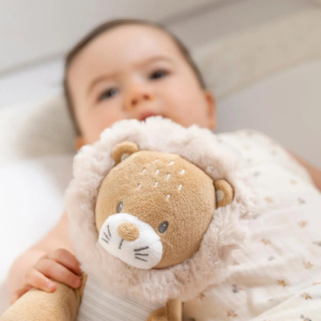 Λούτρινο Λιονταράκι Nattou Flo, Ernest & Oli Ernest Καφέ