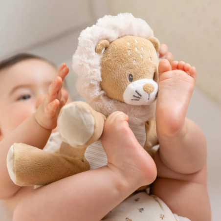 Λούτρινο Λιονταράκι Nattou Flo, Ernest & Oli Ernest Καφέ