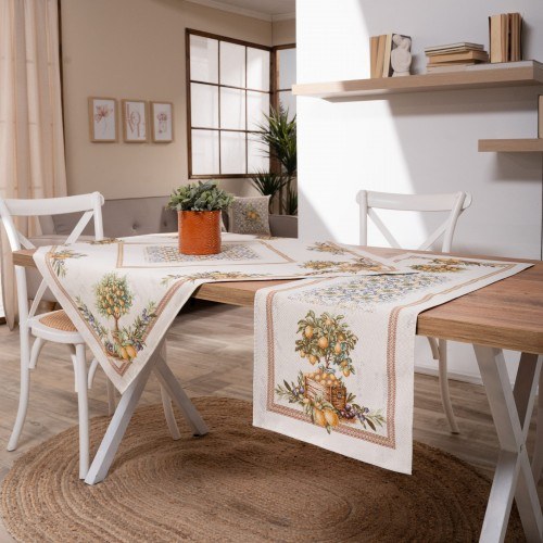 Καρέ &amp Τραβέρσα Teoran Mediterraneo Σετ 2 τεμαχίων - 100x100cm &amp 40x100cm