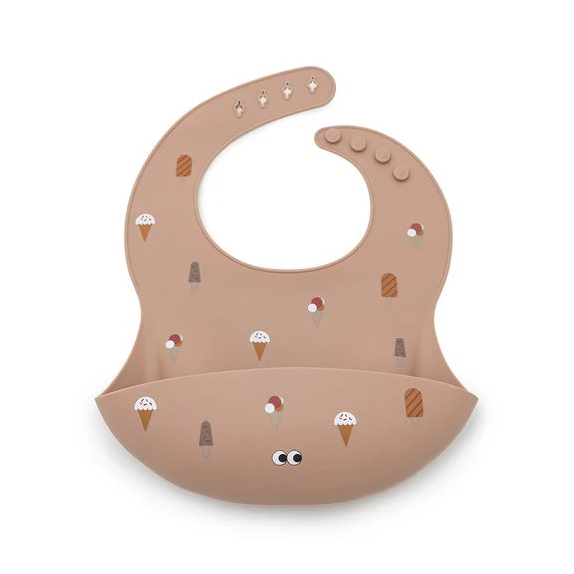 Σαλιάρα Σιλικόνης NOUI NOUI Ice Cream Old Rose NN12108