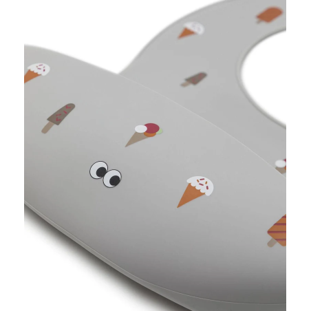 Σαλιάρα Σιλικόνης NOUI NOUI Ice Cream Grey NN12117