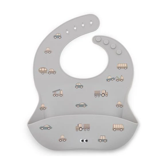 Σαλιάρα Σιλικόνης NOUI NOUI Little Wheels NN12109