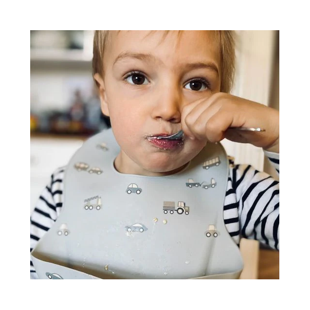 Σαλιάρα Σιλικόνης NOUI NOUI Little Wheels NN12109