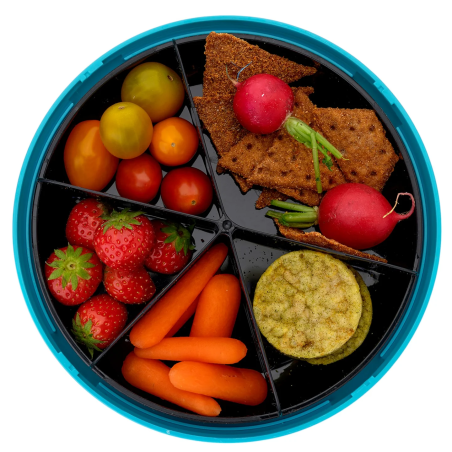 Φαγητοδοχείο Στρογγυλό Με Θήκες Carl Oscar Καμηλοπάρδαλη - Τιρκουάζ 18εκ. CO109703