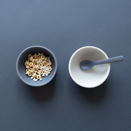 Σετ Κουταλάκια EKOBO Σιλικόνης 2τεμ. Γκρι - Ανοιχτό Γκρι