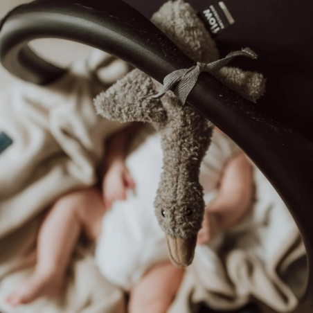 Υφασμάτινη Χήνα Flow Liva Με Λευκούς Ήχους Για Καρότσι Γκρι