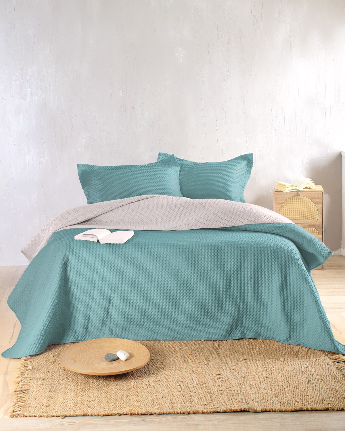 ALLURE ΠΕΤΡΟΛ-ΜΠΕΖ - ΣΕΤ ΚΟΥΒΕΡΛΙ KING SIZE (240X250)-49574-0000