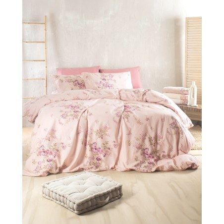 Σετ Παπλωματοθήκη Μονή 2 Τεμαχίων Rythmos Springtime ροζ 160x250